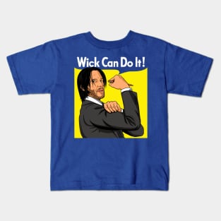 We Can Do It Baba Yaga Keanu Reeves Vintage Retro Slogan Kids T-Shirt